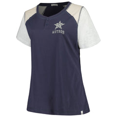 MLB Houston Astros '47 Women's Plus Size Henley T-Shirt