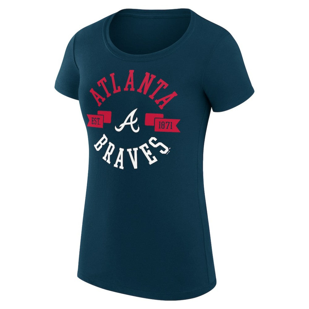 MLB Atlanta Braves G-III 4Her by Carl Banks Women's Super-Slim Fit Lightweight City Graphic T-Shirt