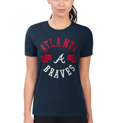 MLB Atlanta Braves G-III 4Her by Carl Banks Women's Super-Slim Fit Lightweight City Graphic T-Shirt
