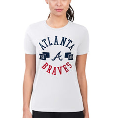 MLB Atlanta Braves G-III 4Her by Carl Banks Women's Super-Slim Fit Lightweight City Graphic T-Shirt