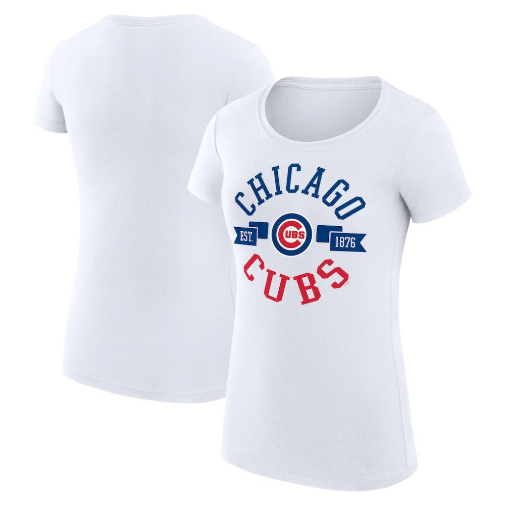 MLB Chicago Cubs G-III 4Her by Carl Banks Women's Super-Slim Fit Lightweight City Graphic T-Shirt