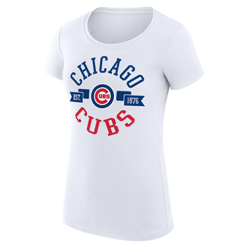 MLB Chicago Cubs G-III 4Her by Carl Banks Women's Super-Slim Fit Lightweight City Graphic T-Shirt