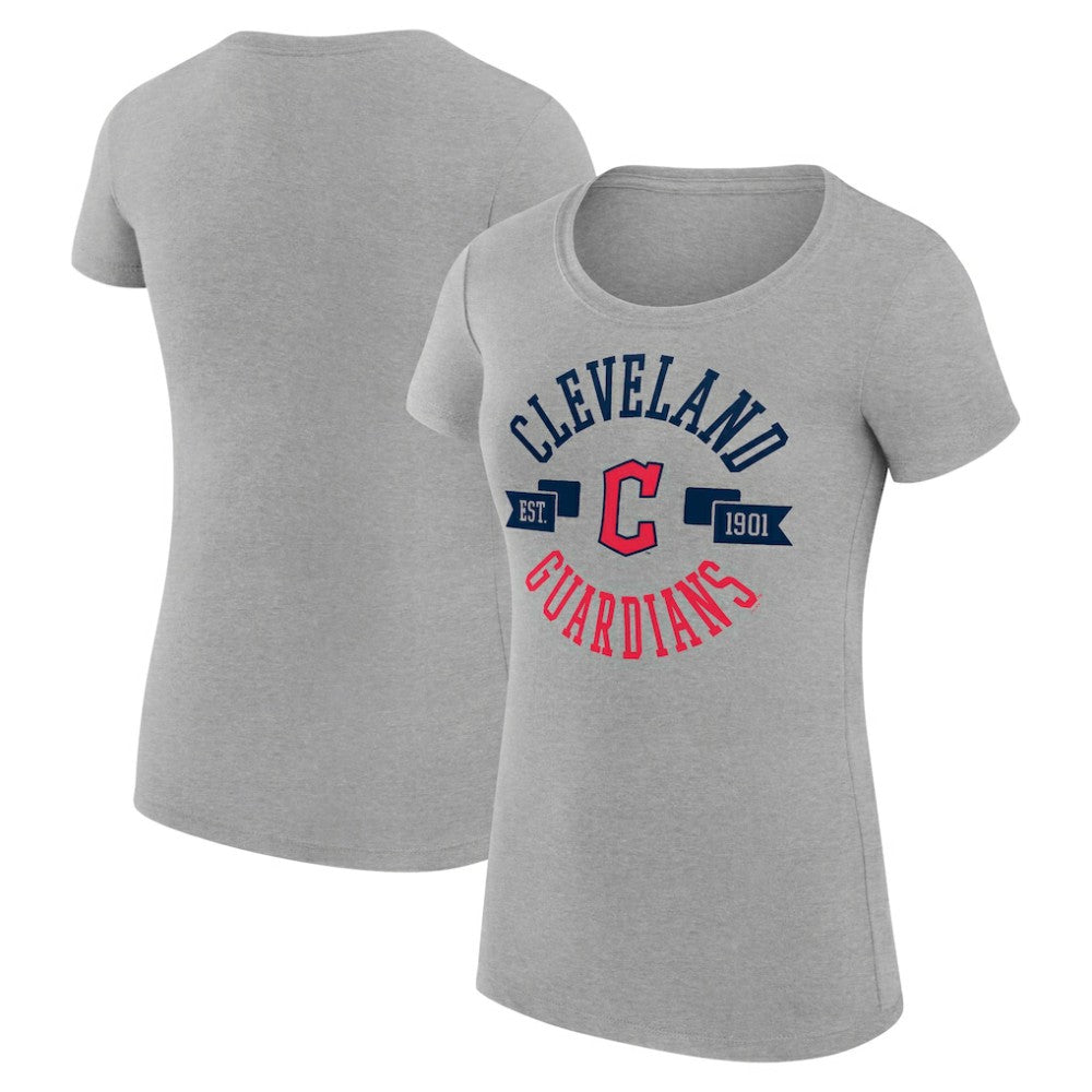 MLB Cleveland Guardians G-III 4Her by Carl Banks Women's Super-Slim Fit Lightweight City Graphic T-Shirt