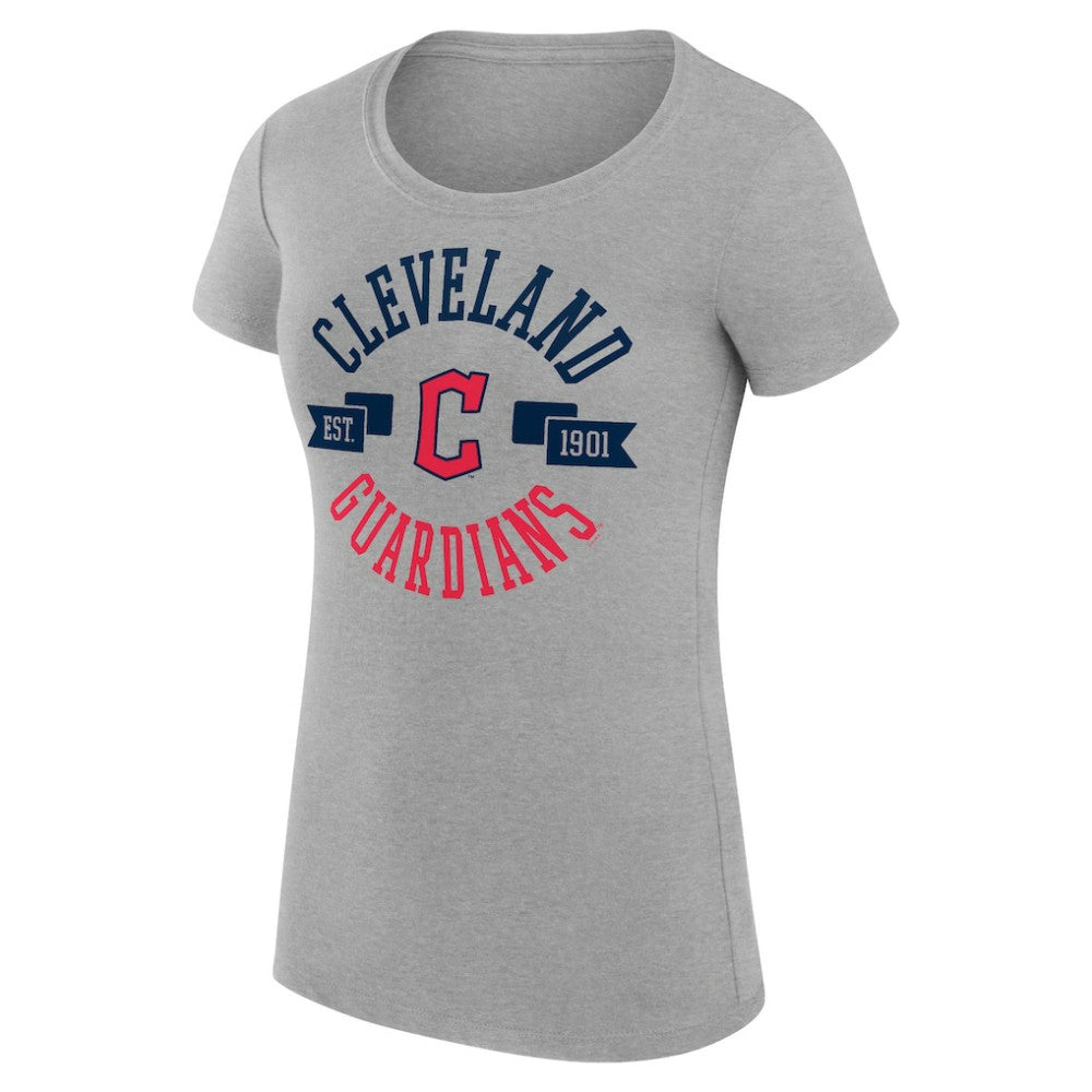 MLB Cleveland Guardians G-III 4Her by Carl Banks Women's Super-Slim Fit Lightweight City Graphic T-Shirt