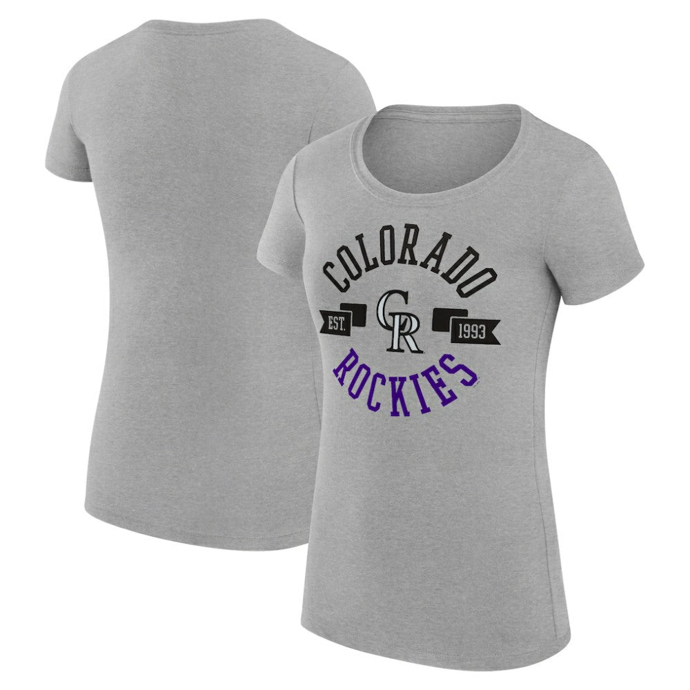 MLB Colorado Rockies G-III 4Her by Carl Banks Women's Super-Slim Fit Lightweight City Graphic T-Shirt