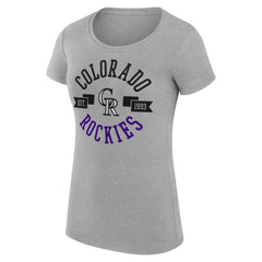 MLB Colorado Rockies G-III 4Her by Carl Banks Women's Super-Slim Fit Lightweight City Graphic T-Shirt