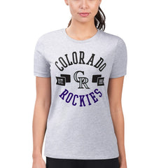 MLB Colorado Rockies G-III 4Her by Carl Banks Women's Super-Slim Fit Lightweight City Graphic T-Shirt