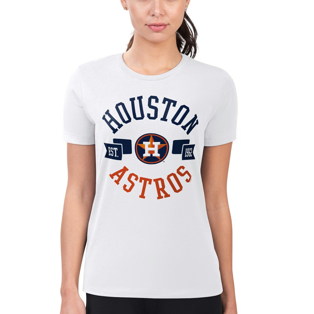 MLB Houston Astros G-III 4Her by Carl Banks Women's Super-Slim Fit Lightweight City Graphic T-Shirt