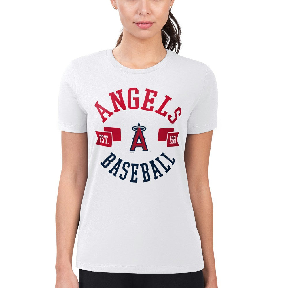 MLB Los Angeles Angels G-III 4Her by Carl Banks Women's Super-Slim Fit Lightweight City Graphic T-Shirt