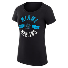 MLB Miami Marlins G-III 4Her by Carl Banks Women's Super-Slim Fit Lightweight City Graphic T-Shirt