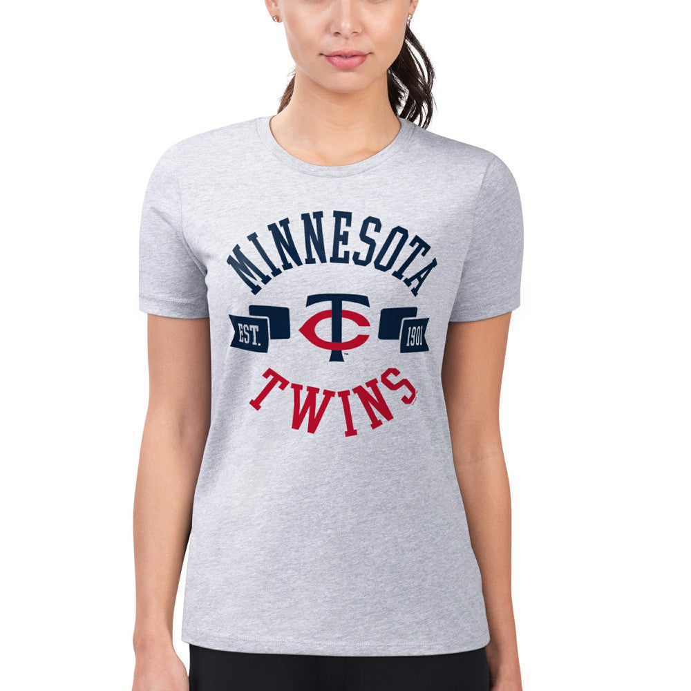 MLB Minnesota Twins G-III 4Her by Carl Banks Women's Super-Slim Fit Lightweight City Graphic T-Shirt