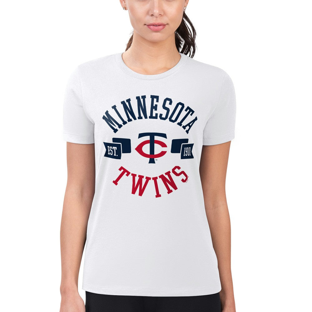 MLB Minnesota Twins G-III 4Her by Carl Banks Women's Super-Slim Fit Lightweight City Graphic T-Shirt
