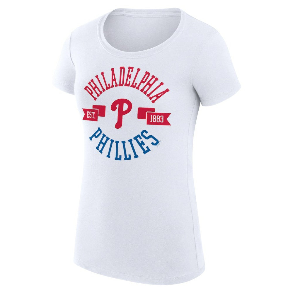 MLB Philadelphia Phillies G-III 4Her by Carl Banks Women's Super-Slim Fit Lightweight City Graphic T-Shirt