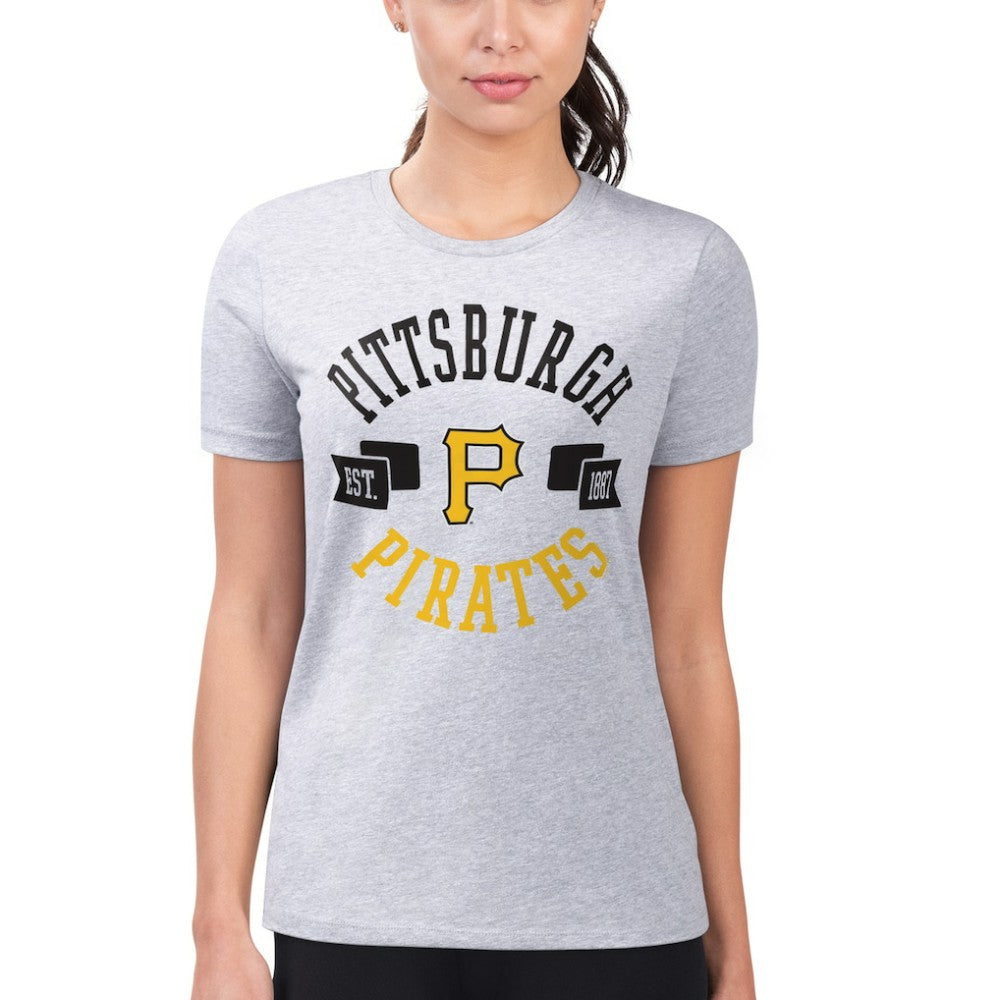 MLB Pittsburgh Pirates G-III 4Her by Carl Banks Women's Super-Slim Fit Lightweight City Graphic T-Shirt