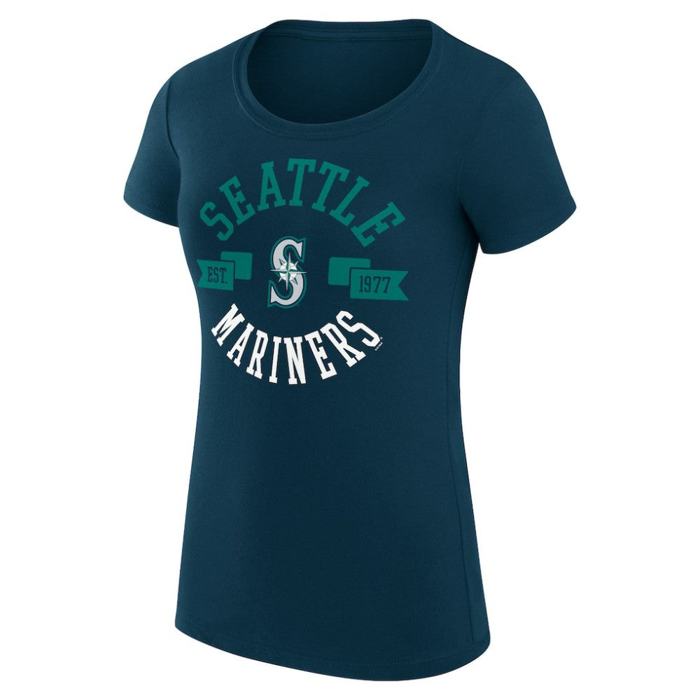 MLB Seattle Mariners G-III 4Her by Carl Banks Women's Super-Slim Fit Lightweight City Graphic T-Shirt