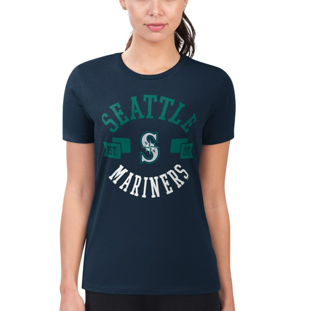 MLB Seattle Mariners G-III 4Her by Carl Banks Women's Super-Slim Fit Lightweight City Graphic T-Shirt