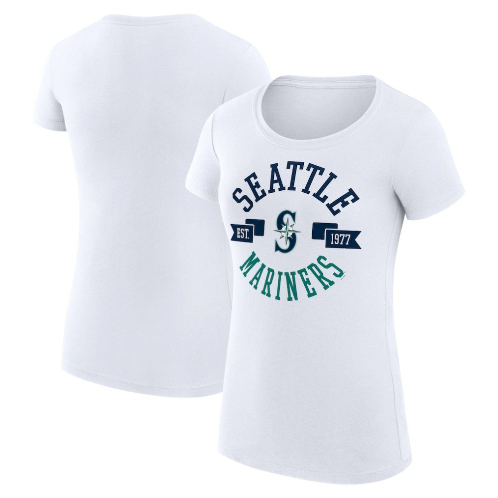 MLB Seattle Mariners G-III 4Her by Carl Banks Women's Super-Slim Fit Lightweight City Graphic T-Shirt
