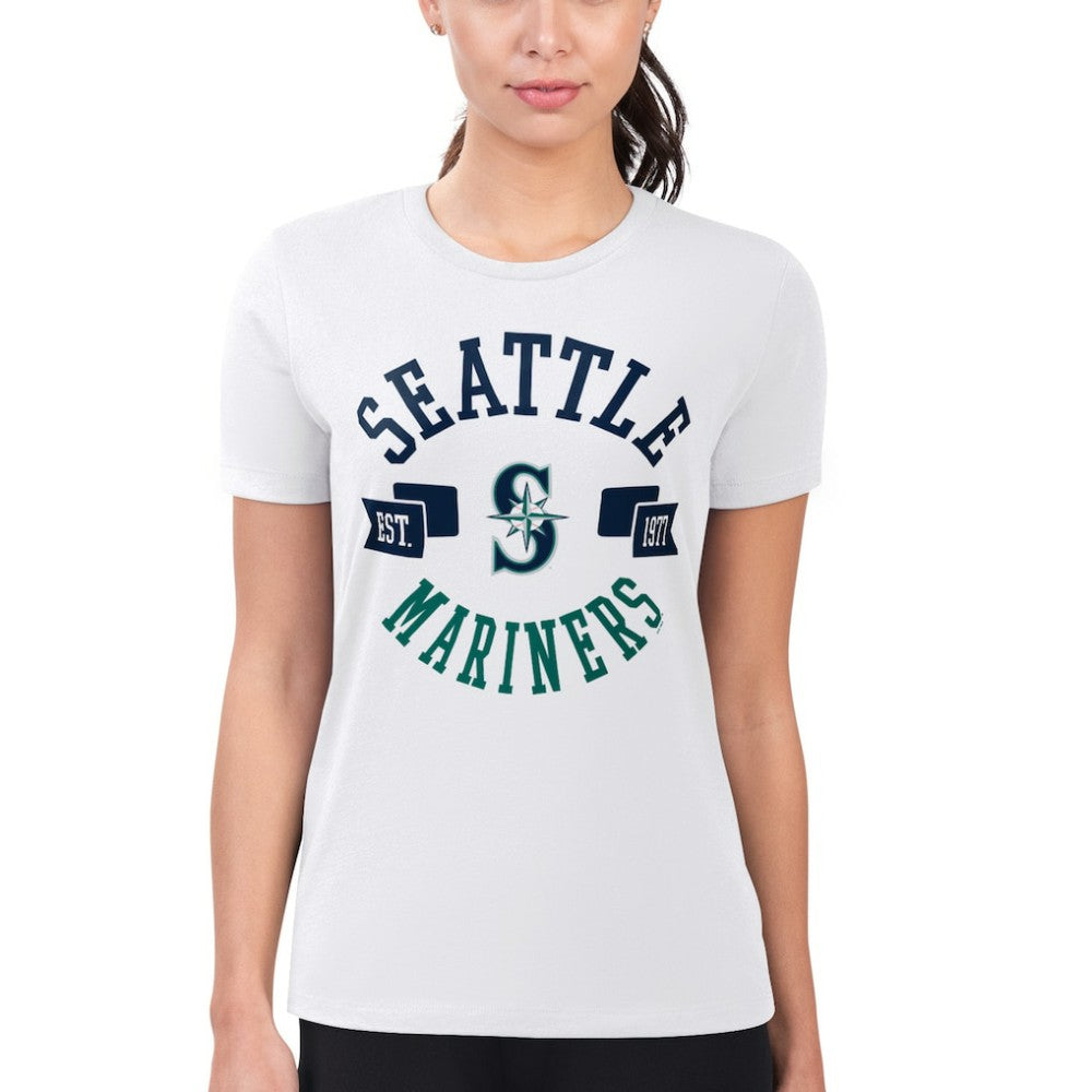 MLB Seattle Mariners G-III 4Her by Carl Banks Women's Super-Slim Fit Lightweight City Graphic T-Shirt