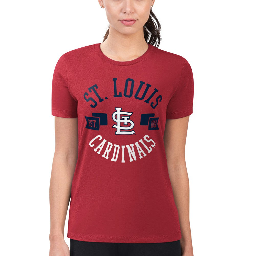 MLB St. Louis Cardinals G-III 4Her by Carl Banks Women's Super-Slim Fit Lightweight City Graphic T-Shirt