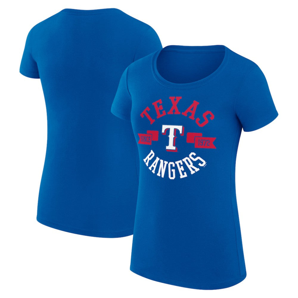 MLB Texas Rangers G-III 4Her by Carl Banks Women's Super-Slim Fit Lightweight City Graphic T-Shirt