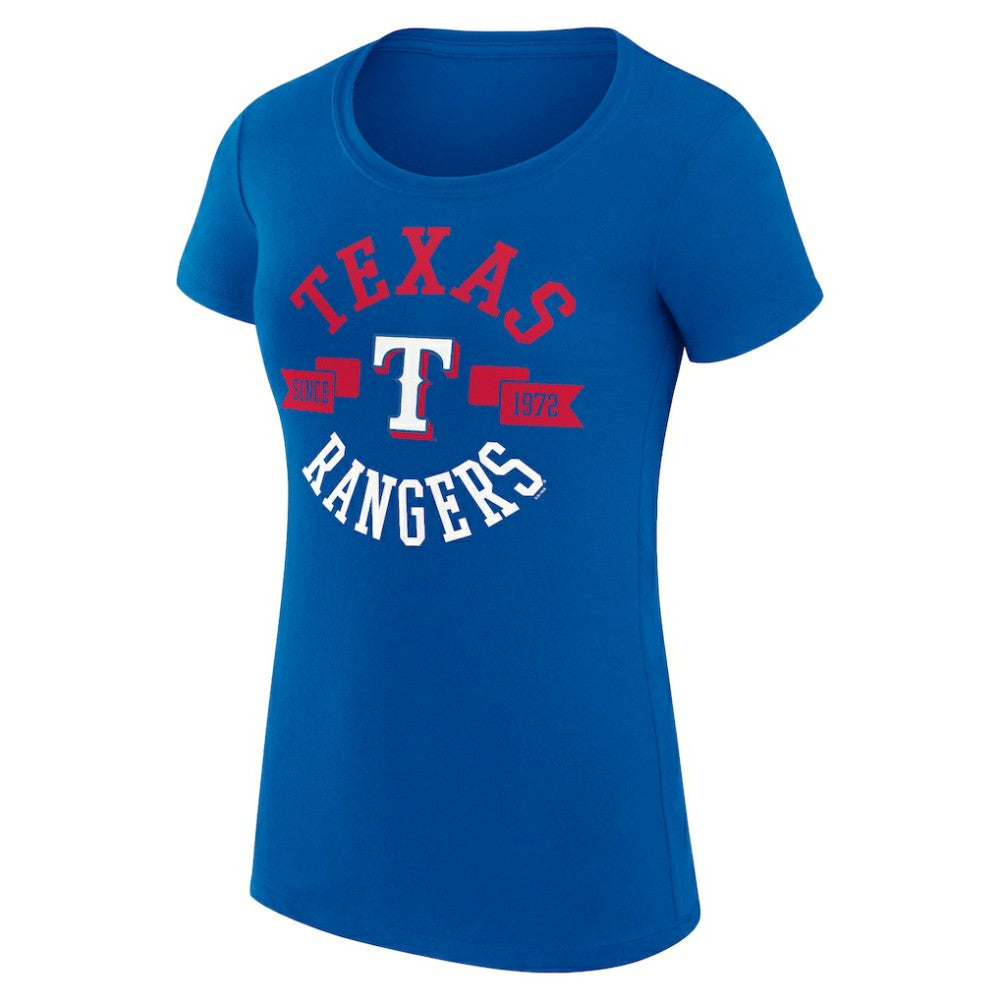 MLB Texas Rangers G-III 4Her by Carl Banks Women's Super-Slim Fit Lightweight City Graphic T-Shirt