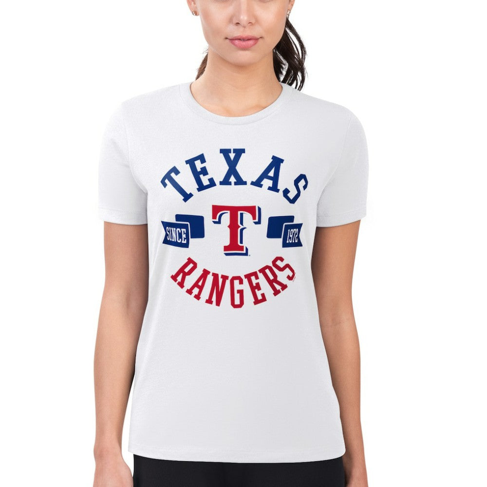 MLB Texas Rangers G-III 4Her by Carl Banks Women's Super-Slim Fit Lightweight City Graphic T-Shirt