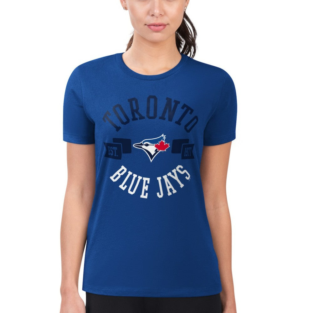 MLB Toronto Blue Jays G-III 4Her by Carl Banks Women's Super-Slim Fit Lightweight City Graphic T-Shirt