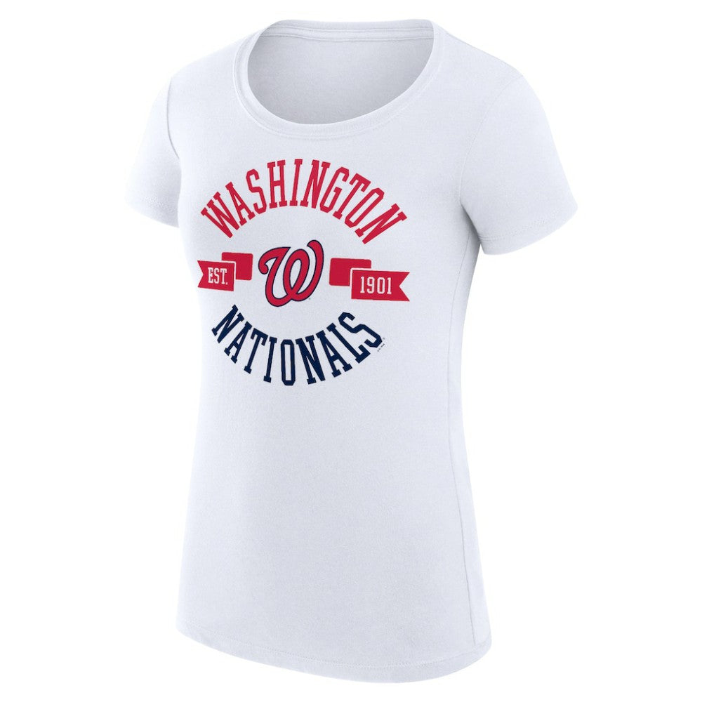 MLB Washington Nationals G-III 4Her by Carl Banks Women's Super-Slim Fit Lightweight City Graphic T-Shirt