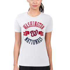 MLB Washington Nationals G-III 4Her by Carl Banks Women's Super-Slim Fit Lightweight City Graphic T-Shirt