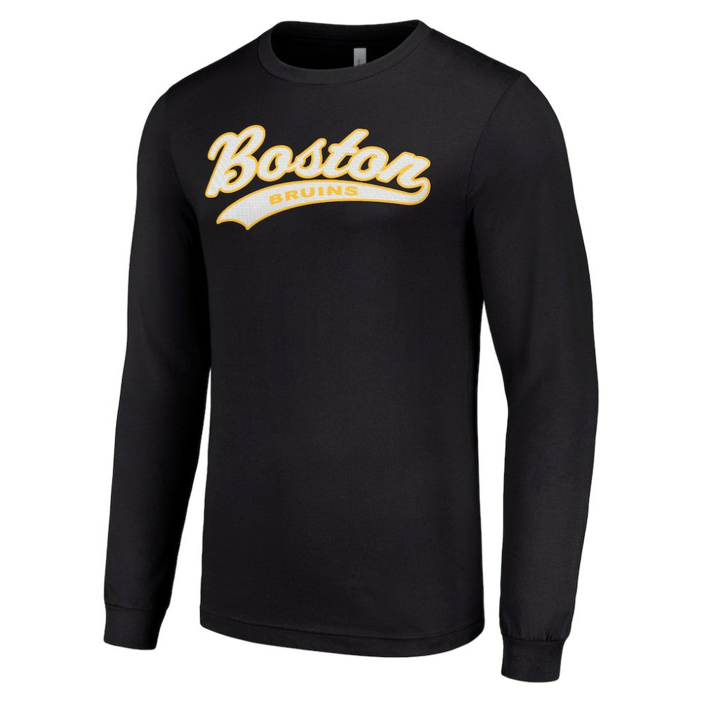 NHL Black Boston Bruins Starter Tailsweep T-Shirt