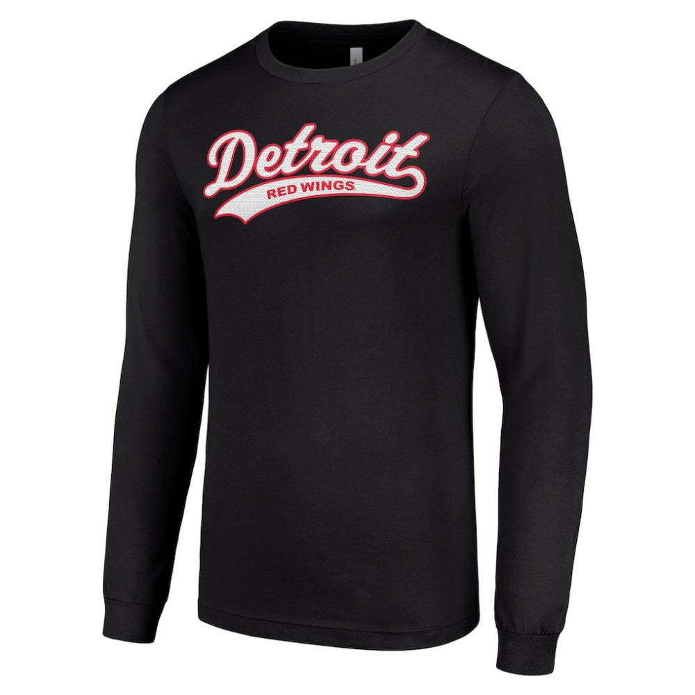 NHL Black Detroit Red Wings Starter Tailsweep T-Shirt