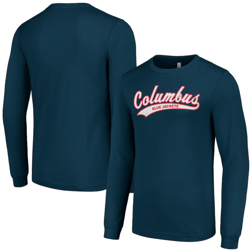 NHL Navy Columbus Blue Jackets Starter Tailsweep T-Shirt