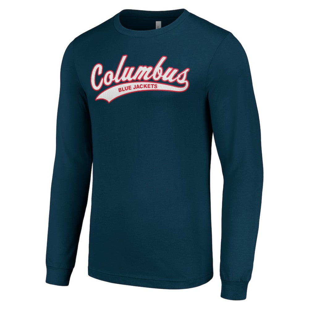 NHL Navy Columbus Blue Jackets Starter Tailsweep T-Shirt
