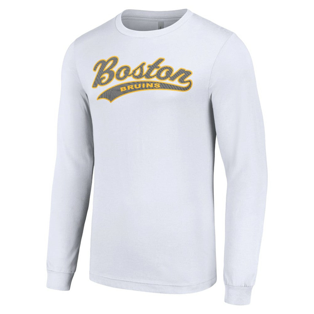 NHL White Boston Bruins Starter Tailsweep T-Shirt