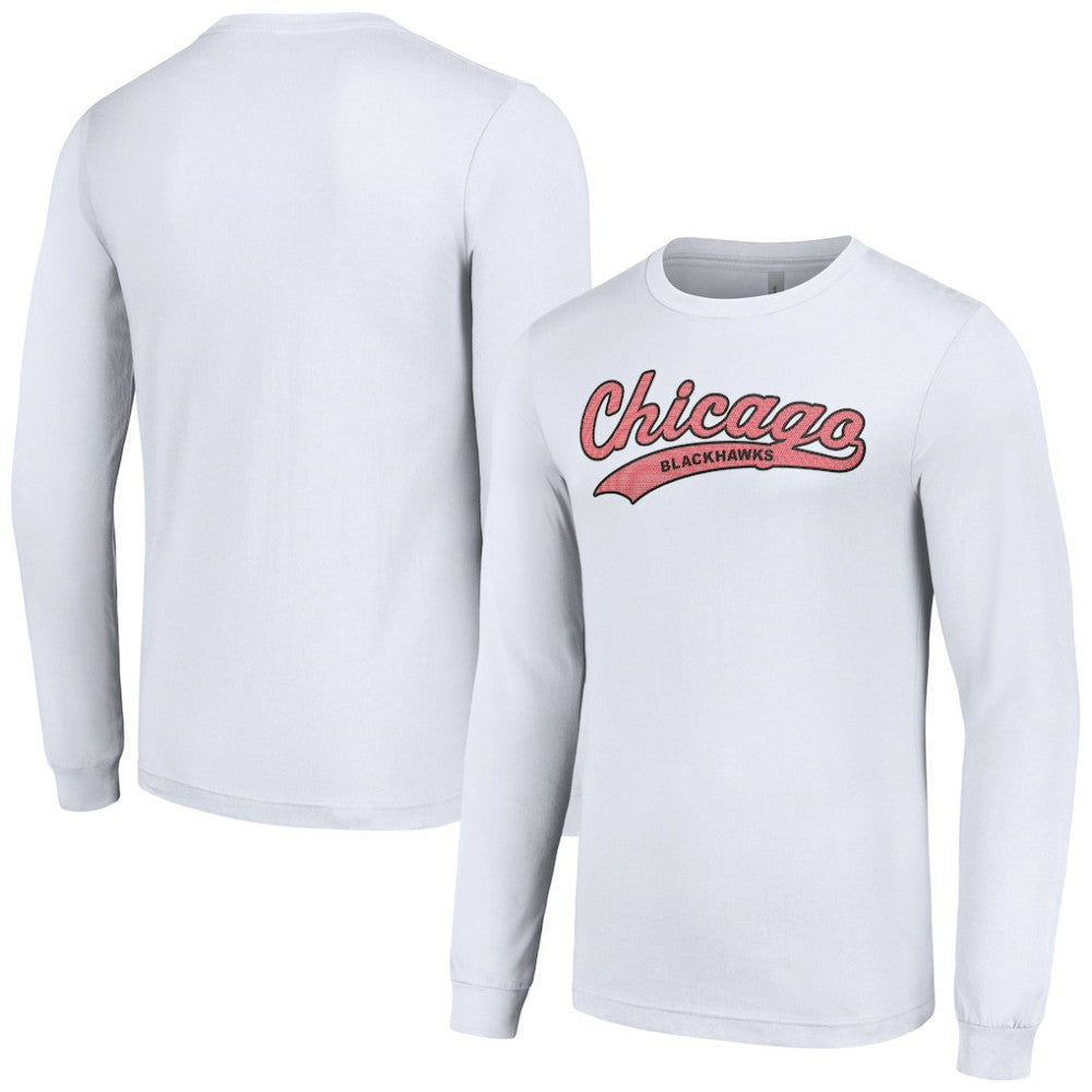 NHL White Chicago Blackhawks Starter Tailsweep T-Shirt
