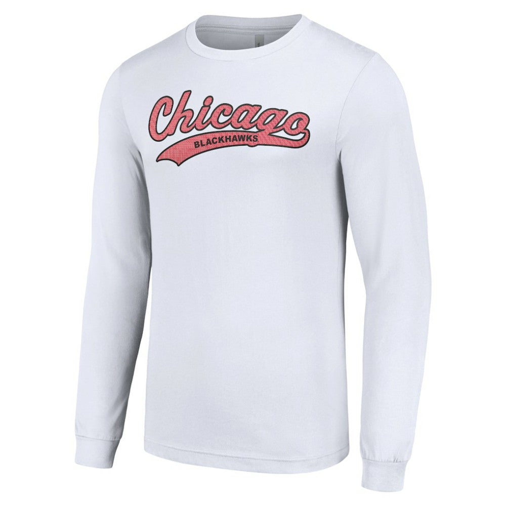 NHL White Chicago Blackhawks Starter Tailsweep T-Shirt