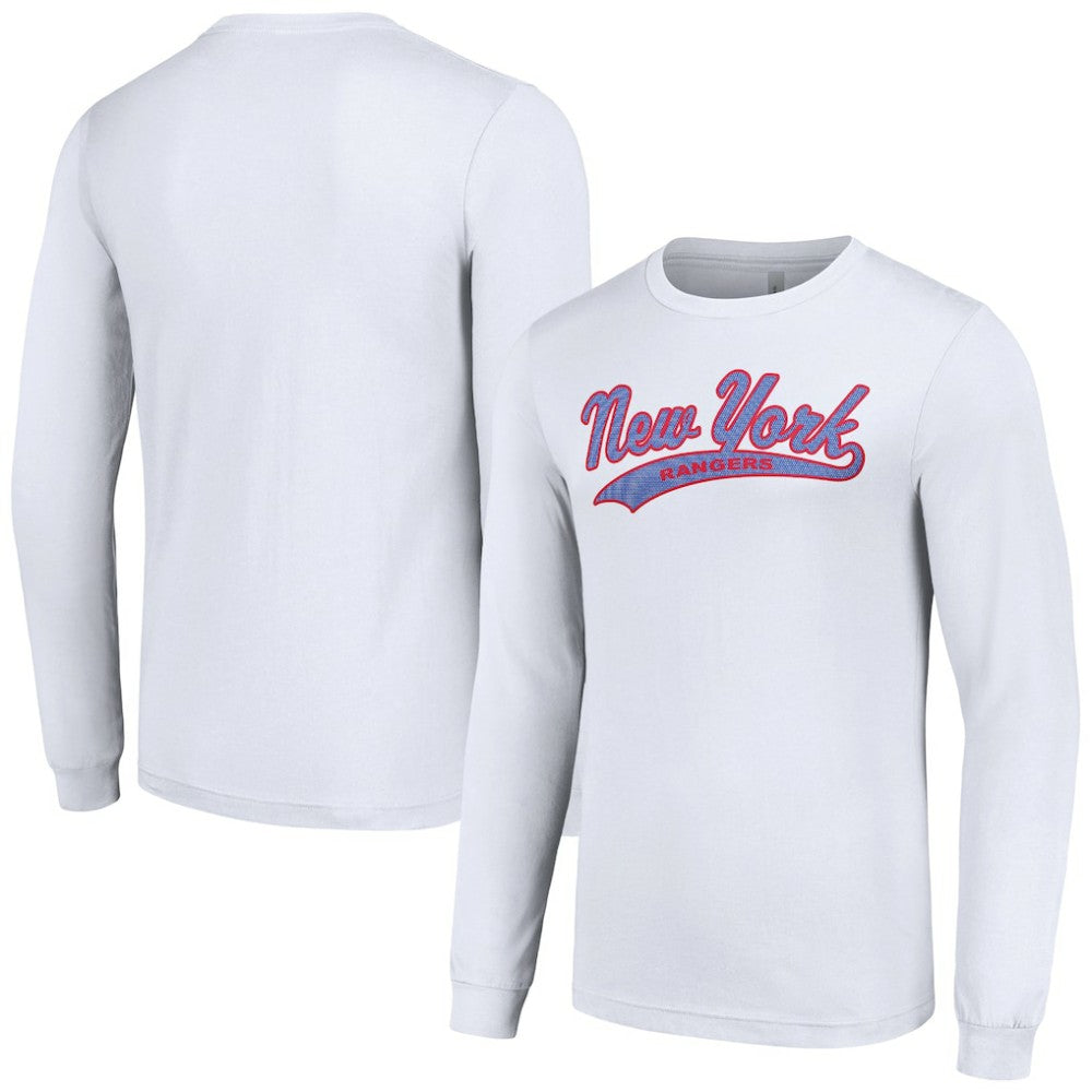 NHL White New York Rangers Starter Tailsweep T-Shirt