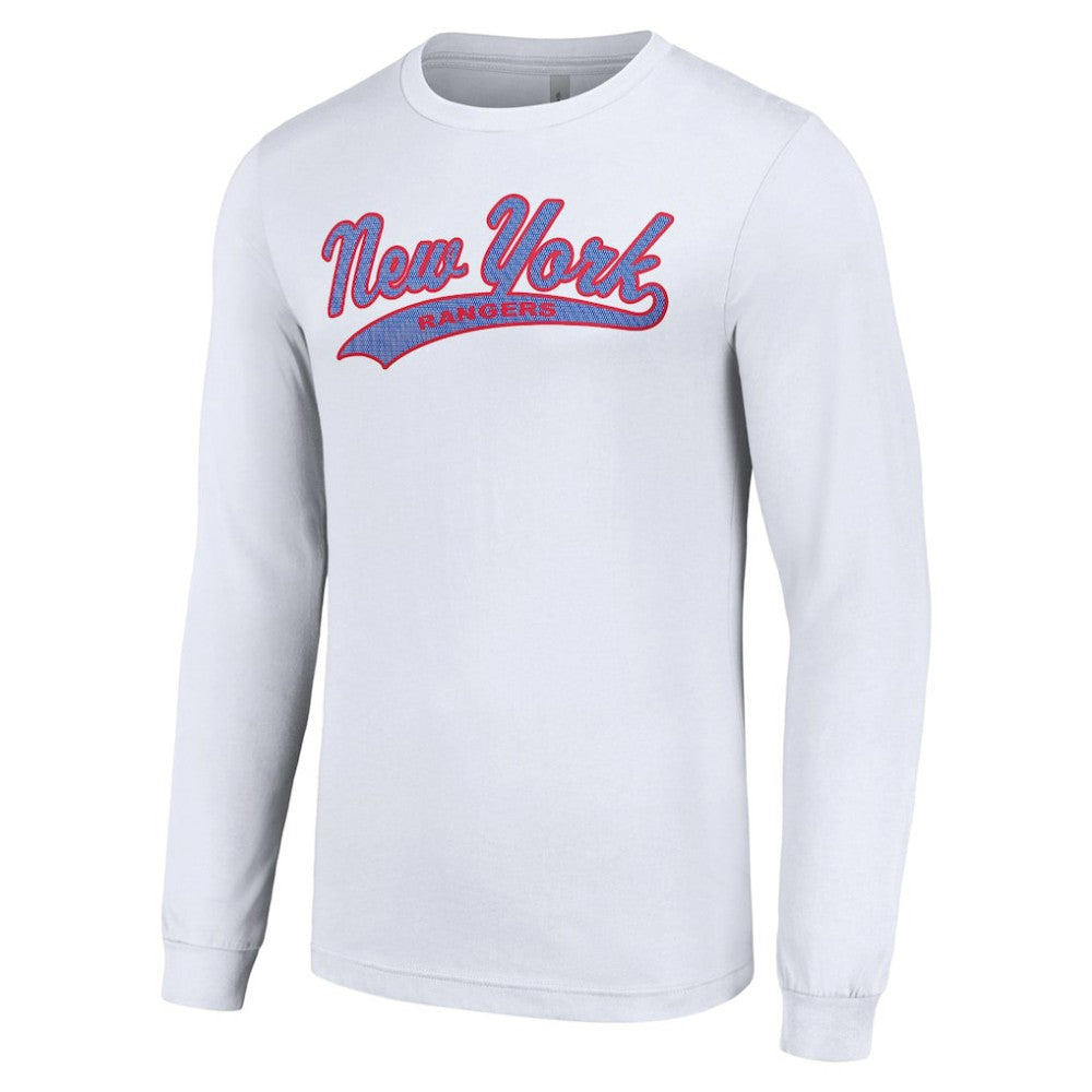 NHL White New York Rangers Starter Tailsweep T-Shirt