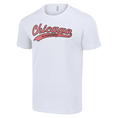 NHL White Chicago Blackhawks Starter Tailsweep T-Shirt