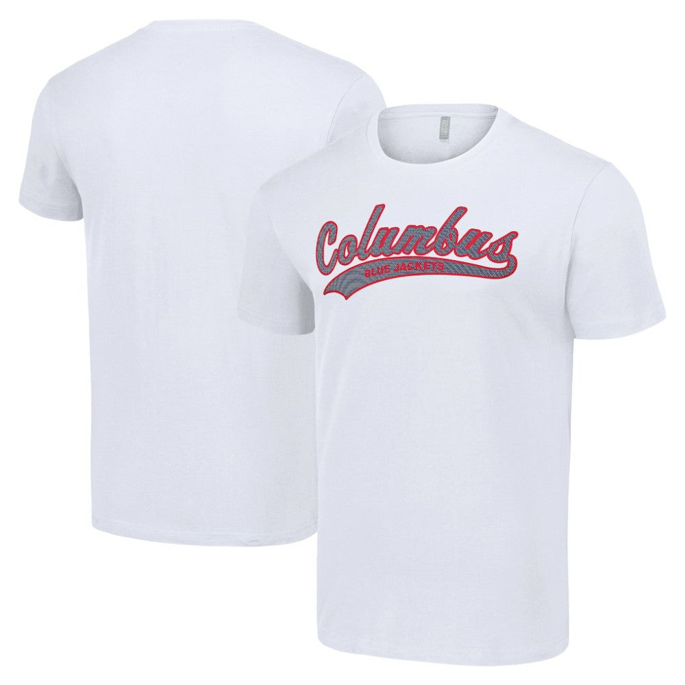 NHL White Columbus Blue Jackets Starter Tailsweep T-Shirt