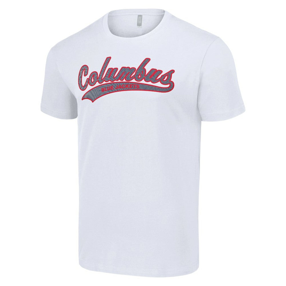 NHL White Columbus Blue Jackets Starter Tailsweep T-Shirt