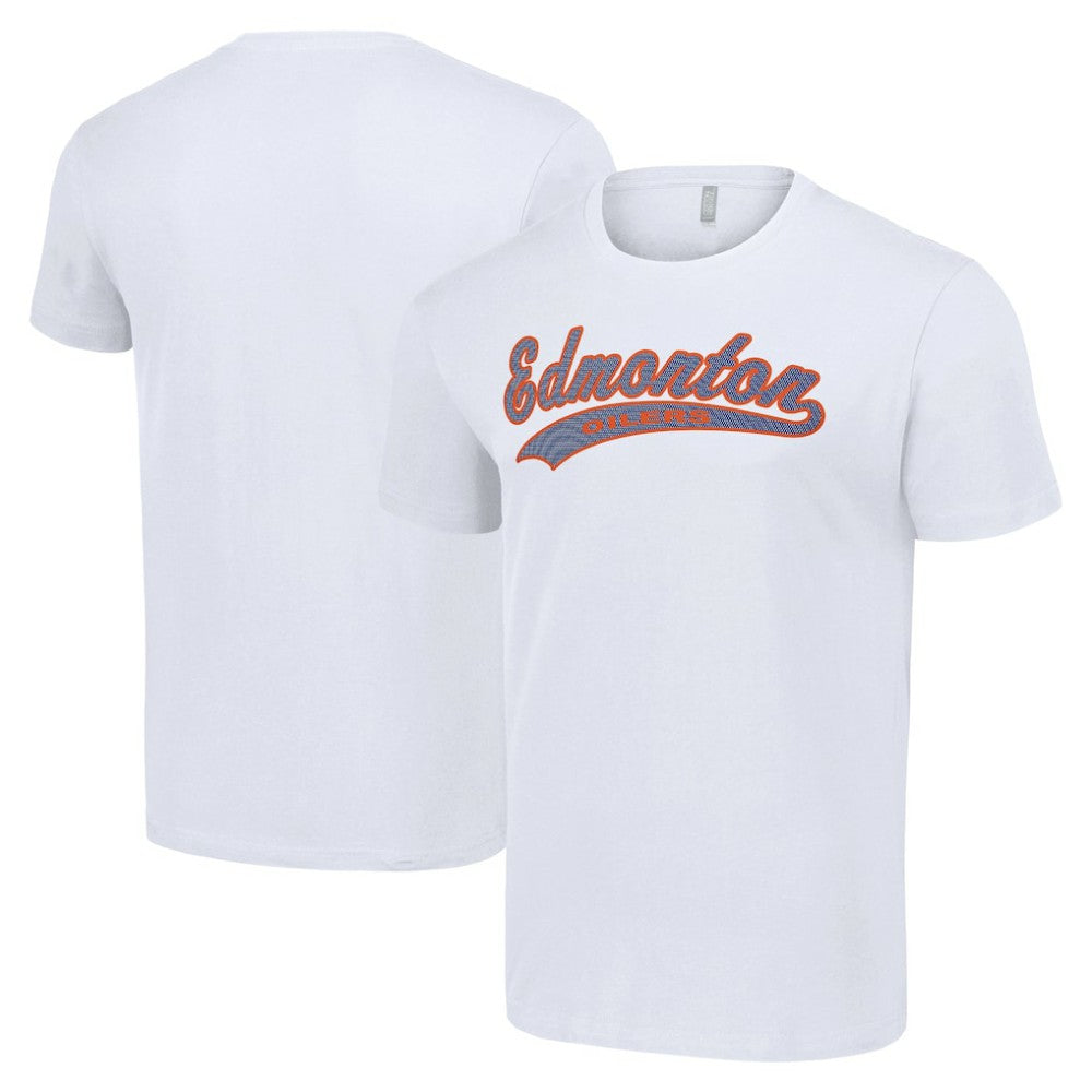 NHL White Edmonton Oilers Starter Tailsweep T-Shirt