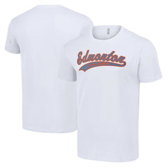 NHL White Edmonton Oilers Starter Tailsweep T-Shirt