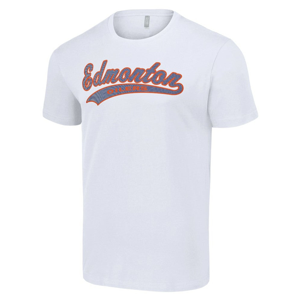 NHL White Edmonton Oilers Starter Tailsweep T-Shirt
