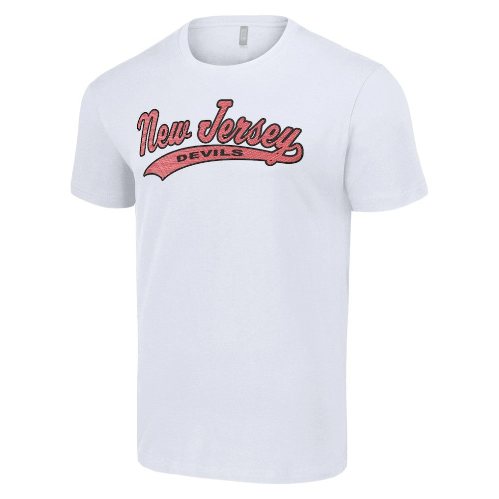 NHL White New Jersey Devils Starter Tailsweep T-Shirt