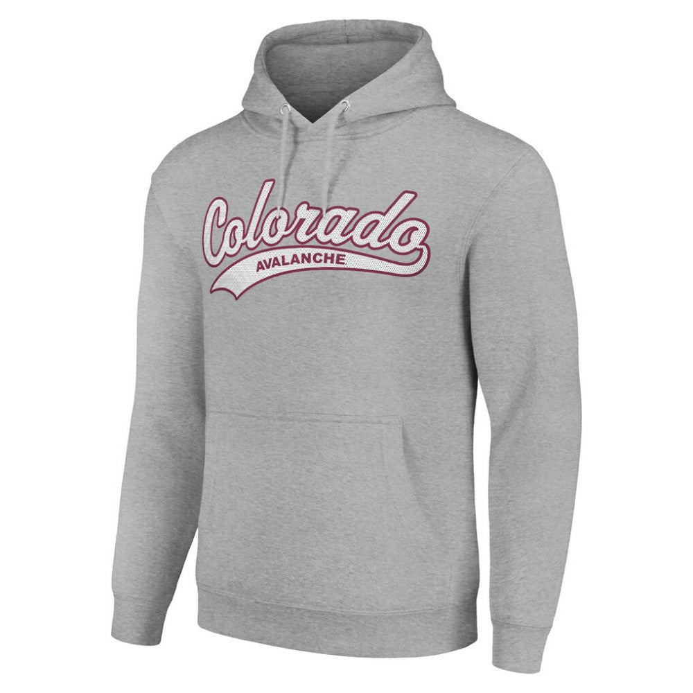 NHL Heather Gray Colorado Avalanche Starter Tailsweep Fleece Tri-Blend Pullover Hoodie