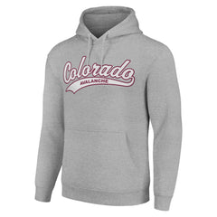 NHL Heather Gray Colorado Avalanche Starter Tailsweep Fleece Tri-Blend Pullover Hoodie