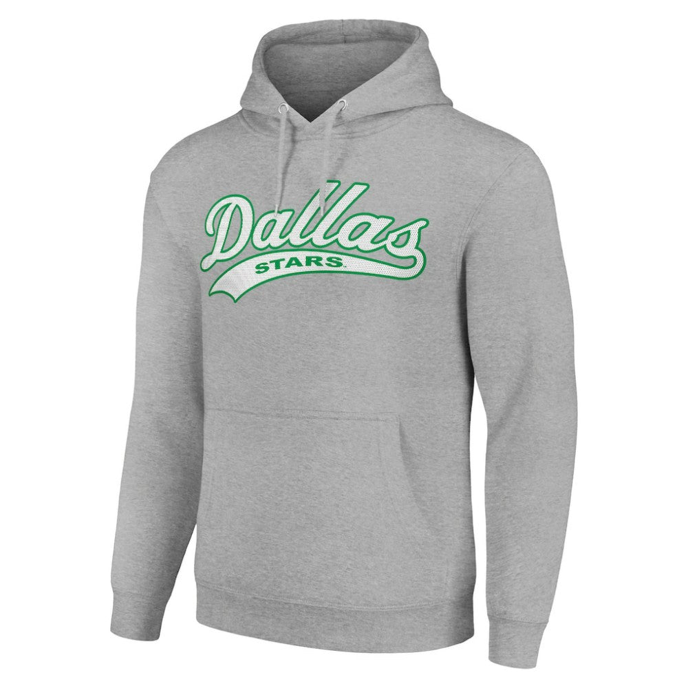 NHL Heather Gray Dallas Stars Starter Tailsweep Fleece Tri-Blend Pullover Hoodie