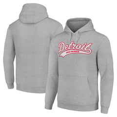 NHL Heather Gray Detroit Red Wings Starter Tailsweep Fleece Tri-Blend Pullover Hoodie