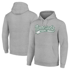 NHL Heather Gray Minnesota Wild Starter Tailsweep Fleece Tri-Blend Pullover Hoodie